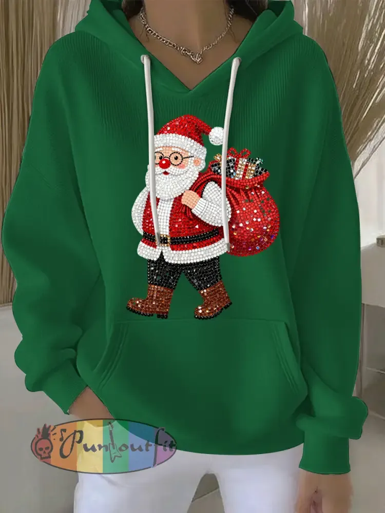 Women’s Christmas Print Casual Hoodie