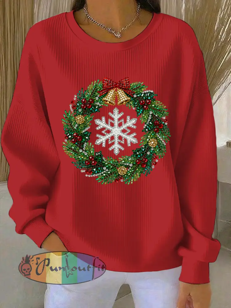 Women’s Christmas Print Casual Sweatshirt