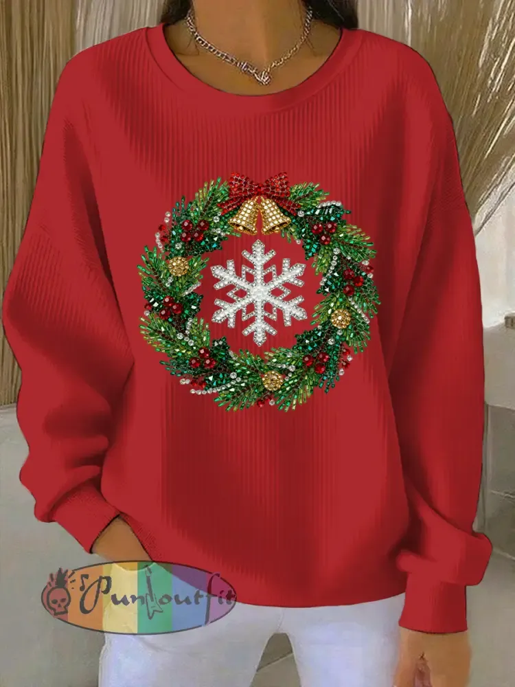 Women’s Christmas Print Casual Sweatshirt