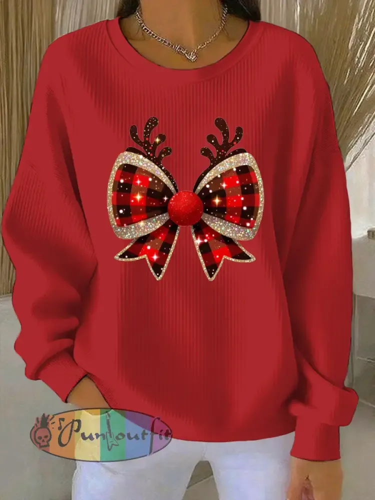 Women’s Christmas Print Casual Sweatshirt