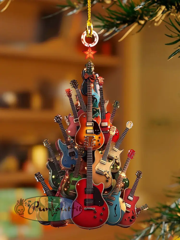 Christmas Guitar Christmas Tree Ornament - As picture · ONE