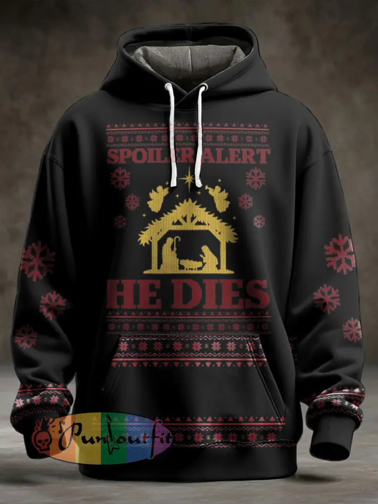 Unisex Funny Christmas Jesus Was The First Zombie Printed Hoodie