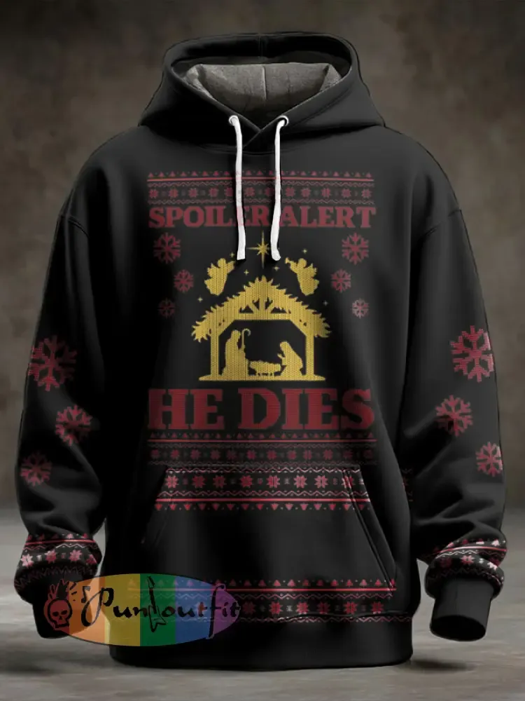 Unisex Funny Christmas Jesus Was The First Zombie Printed Hoodie
