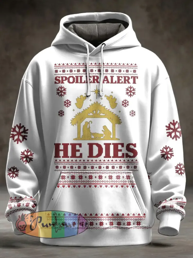 Unisex Funny Christmas Jesus Was The First Zombie Printed Hoodie