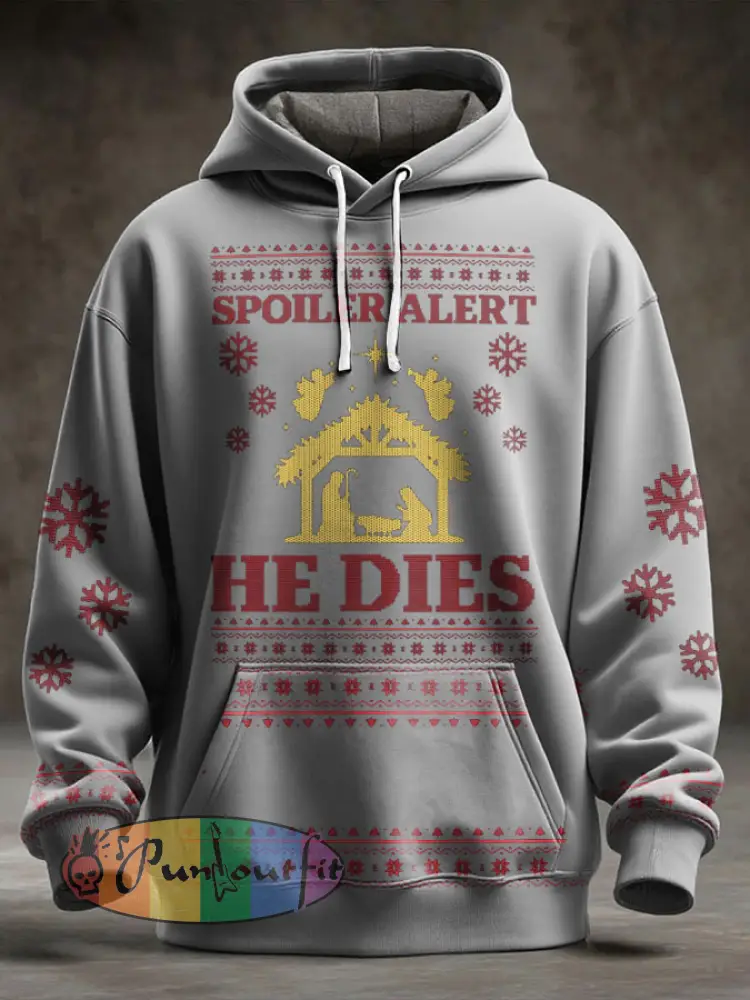 Unisex Funny Christmas Jesus Was The First Zombie Printed Hoodie