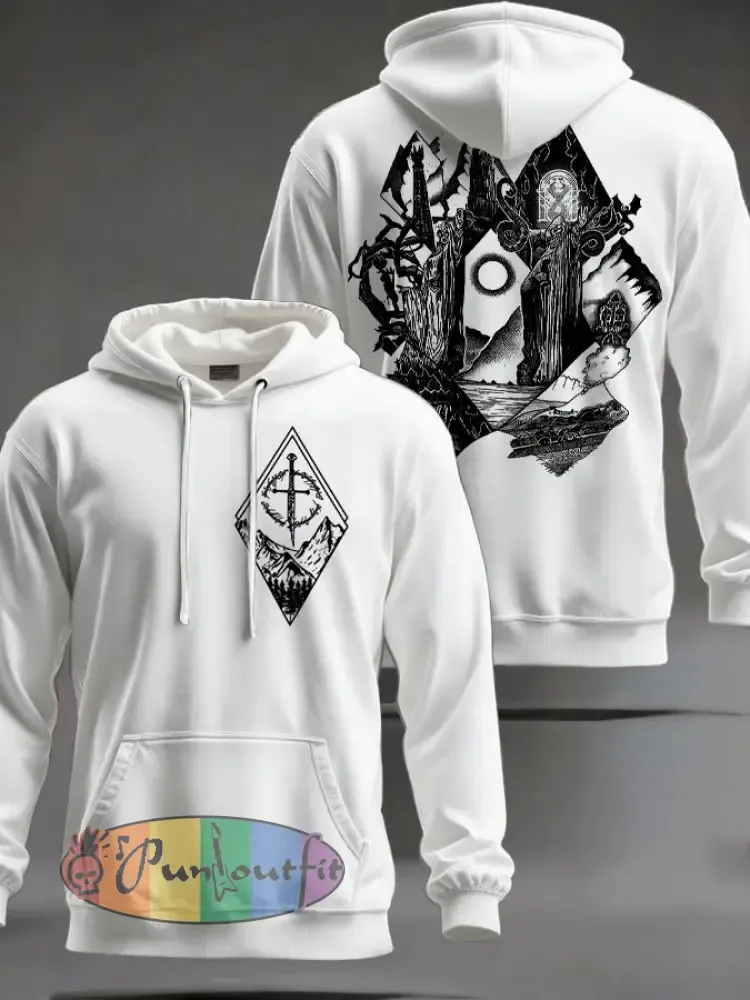Unisex JRR Rings Books Lover Printed Hoodie