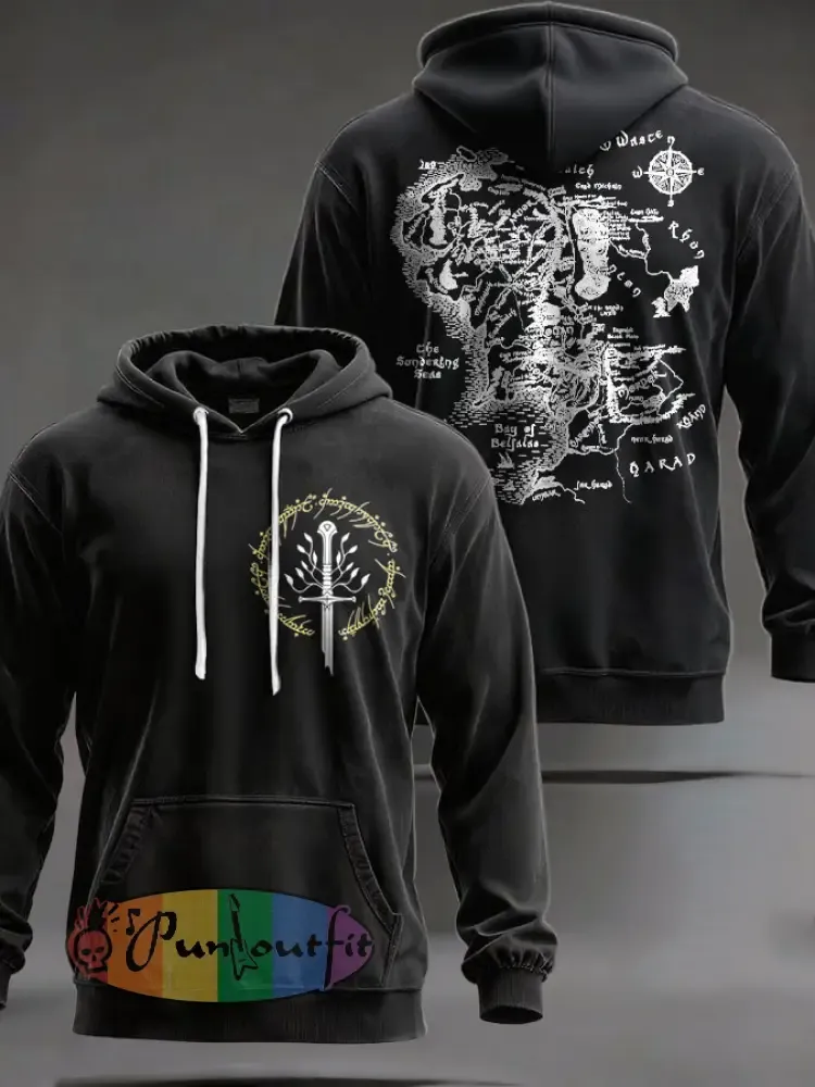 Unisex JRR Rings Books Lover Printed Hoodie