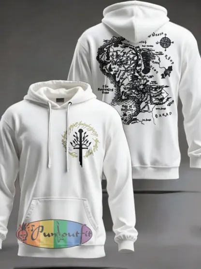 Unisex JRR Rings Books Lover Printed Hoodie