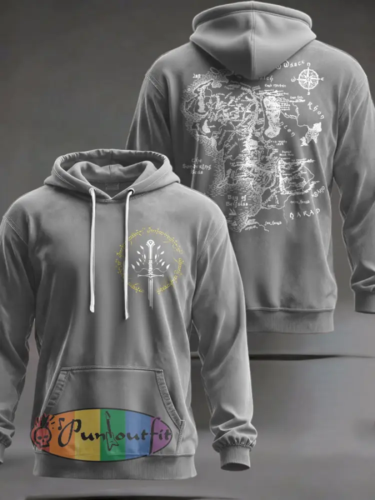 Unisex JRR Rings Books Lover Printed Hoodie