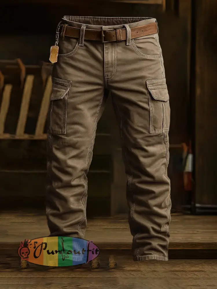 Men’s Retro Business Style Casual Work Trousers