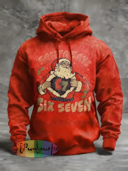 Funny Christmas 67 Print Casual Long Sleeved Sweatshirt