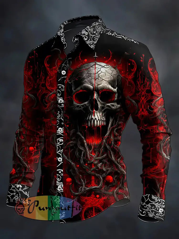 Men’s Gothic Dark Skull Shirt