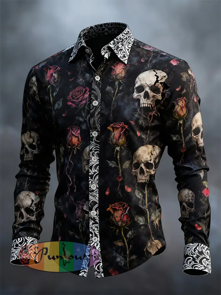 Men’s Gothic Dark Skull Shirt