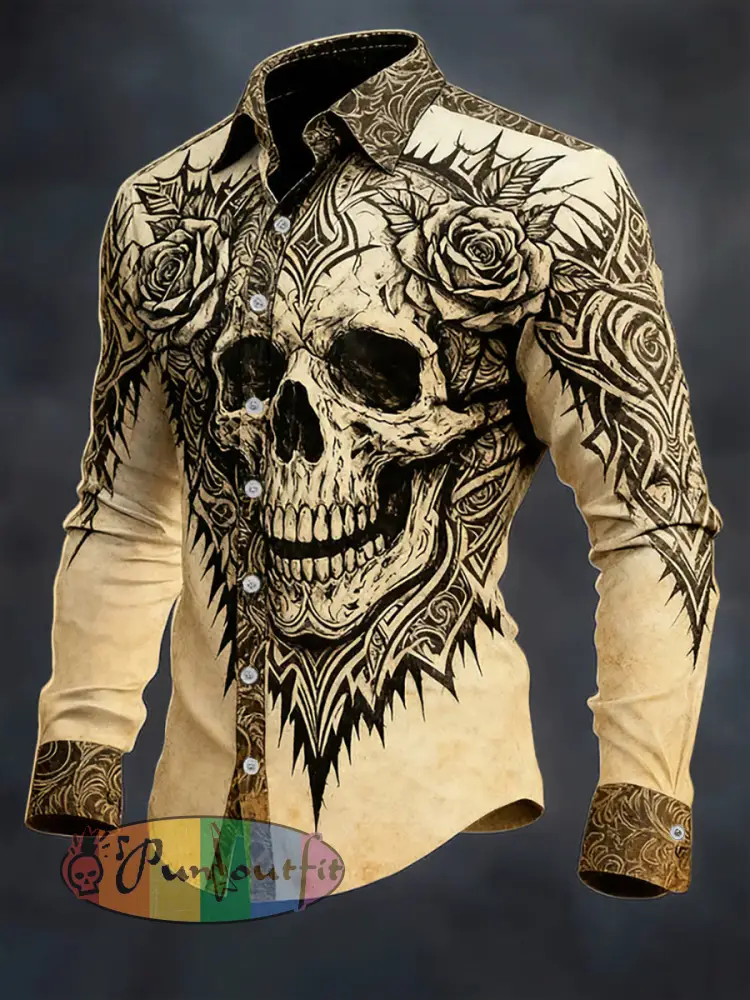 Men’s Gothic Dark Skull Shirt