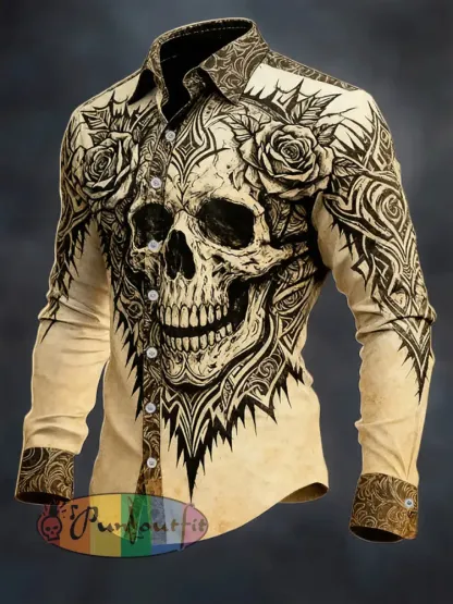 Men’s Gothic Dark Skull Shirt