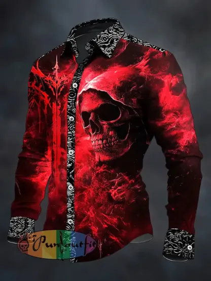 Men’s Gothic Dark Skull Shirt
