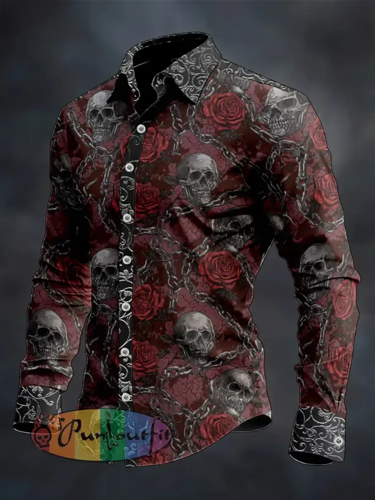 Men’s Gothic Dark Skull Shirt