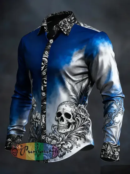 Men’s Gothic Dark Skull Shirt