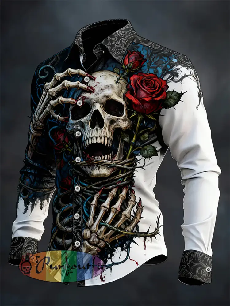 Men’s Gothic Dark Skull Shirt