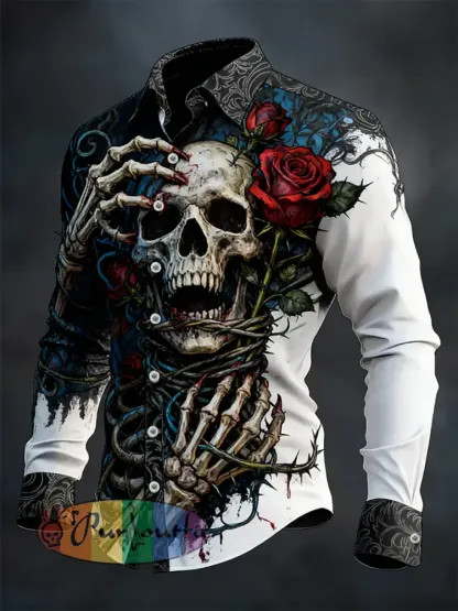 Men’s Gothic Dark Skull Shirt