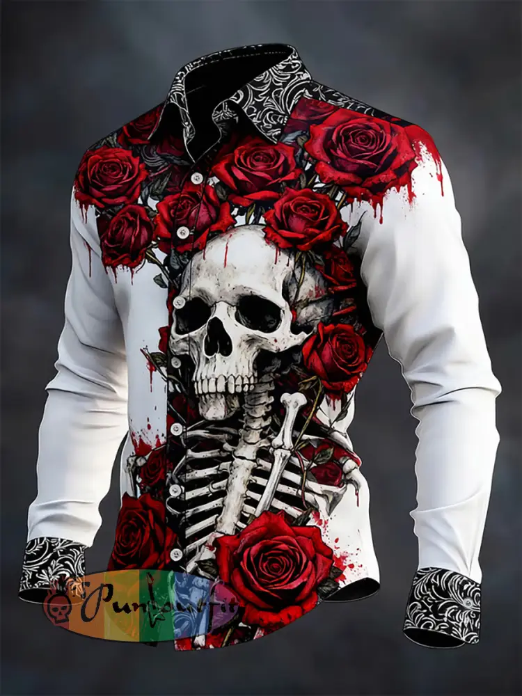 Men’s Gothic Dark Skull Shirt