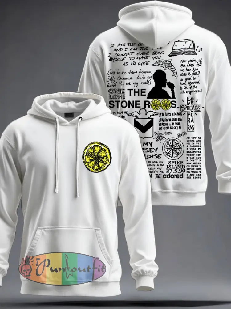 Unisex UK Lemon Mod Music Lover Printed Hoodie