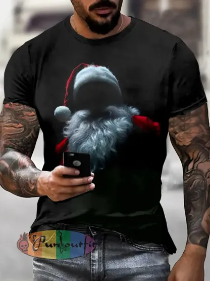 Gothic Christmas Printed Vintage Fashion Loose Short Sleeve T-Shirt