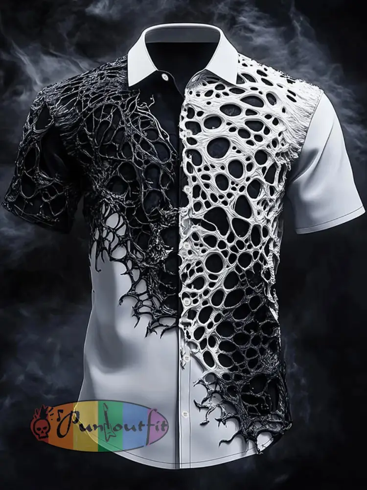 Men’s Vintage Skull Short Sleeve Shirt