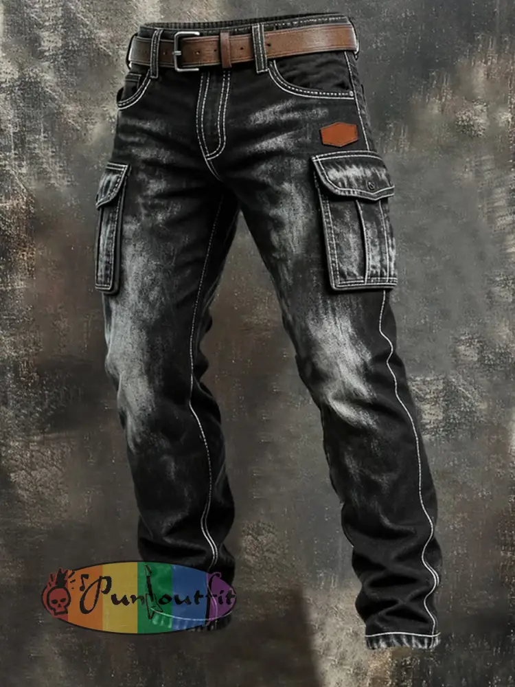 Men’s Retro Business Style Casual Work Trousers