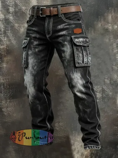 Men’s Retro Business Style Casual Work Trousers