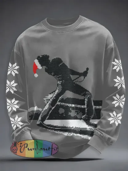 Men’s Thanks God It’s Christmas Rock Band Inspired Sweatshirt