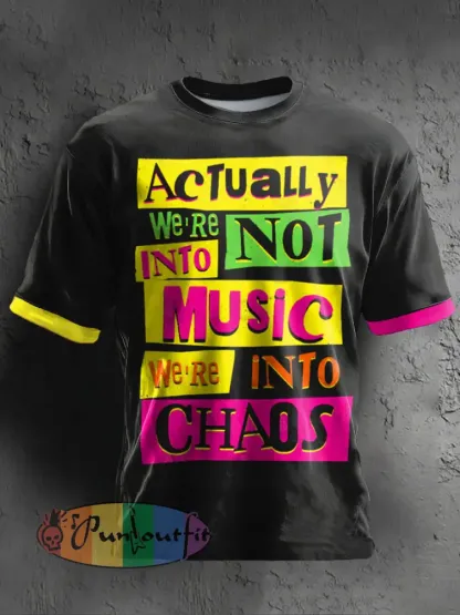 Unisex UK Punk Music Lover Printed T-shirt