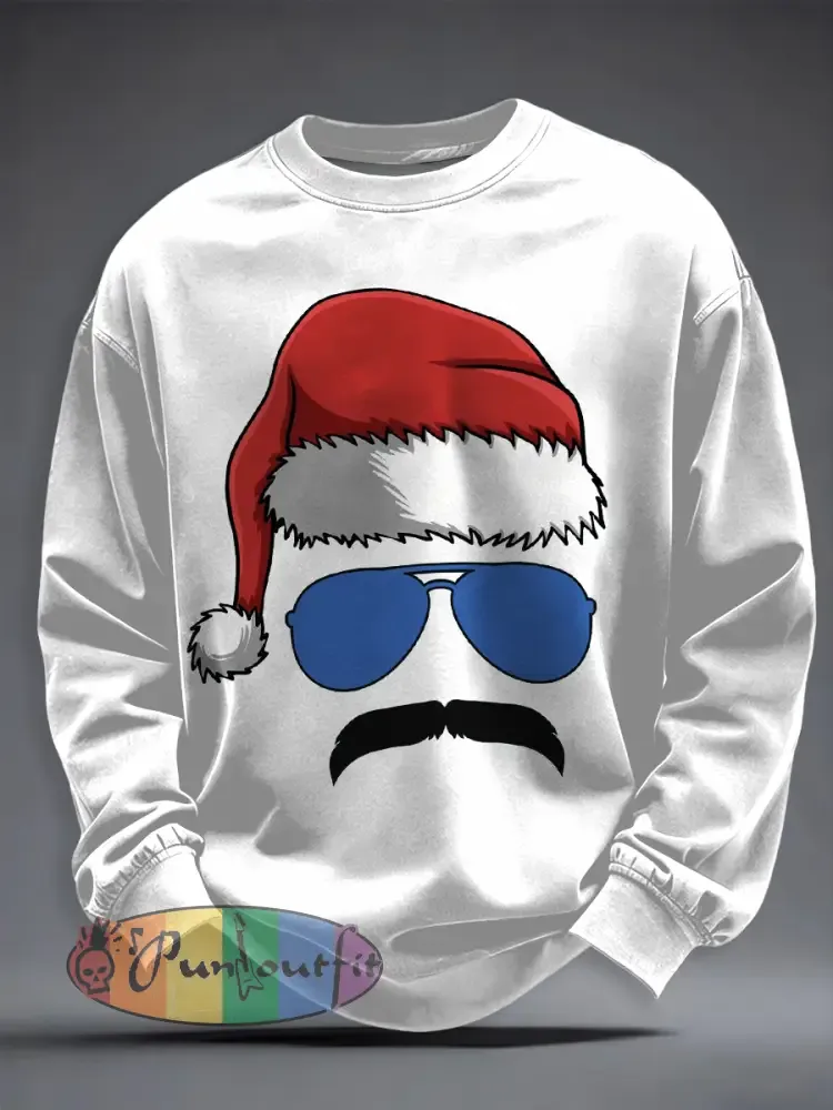 Men’s Rock Band Inspired Christmas Long Sleeve Sweatshirt
