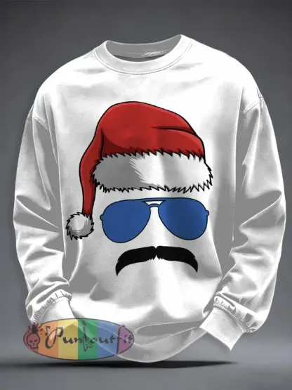 Men’s Rock Band Inspired Christmas Long Sleeve Sweatshirt