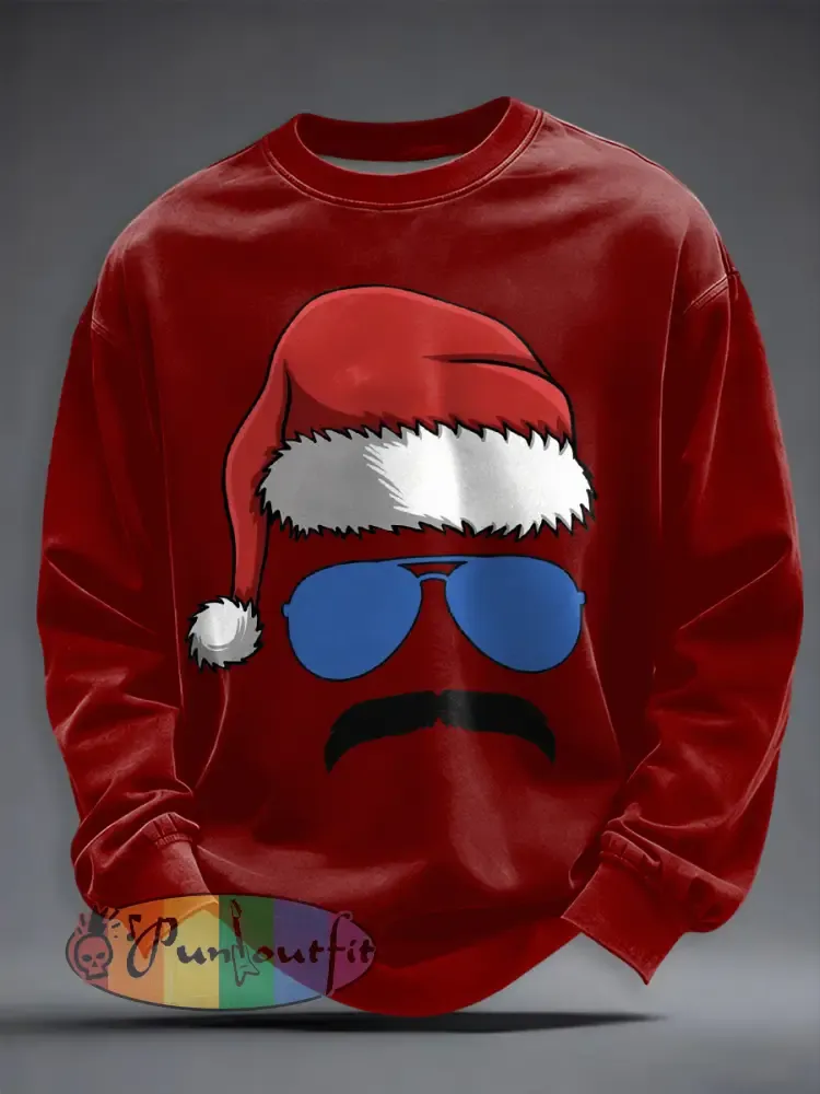 Men’s Rock Band Inspired Christmas Long Sleeve Sweatshirt