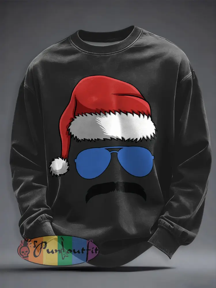 Men’s Rock Band Inspired Christmas Long Sleeve Sweatshirt