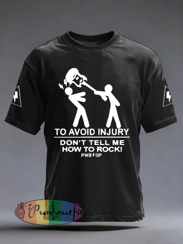 Men’s Rock Music Inspired Printed T-shirt