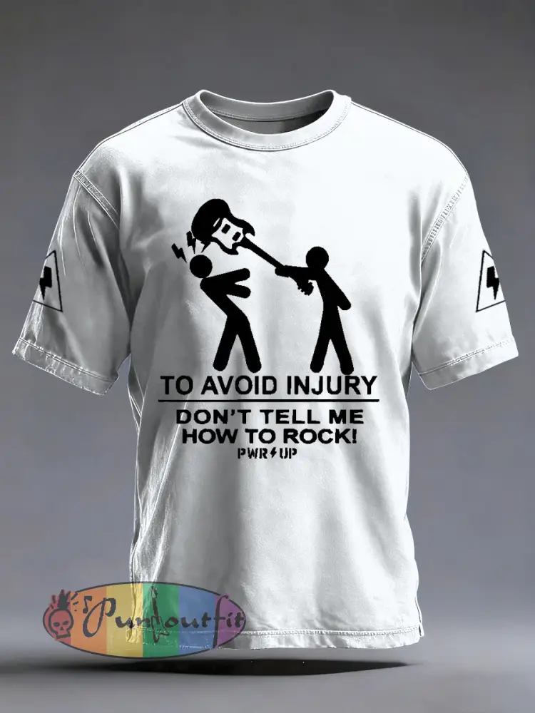 Men’s Rock Music Inspired Printed T-shirt