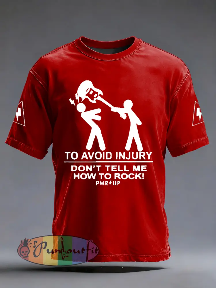 Men’s Rock Music Inspired Printed T-shirt