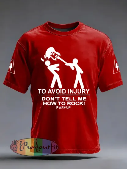 Men’s Rock Music Inspired Printed T-shirt
