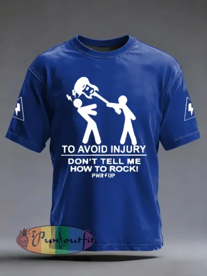 Men’s Rock Music Inspired Printed T-shirt