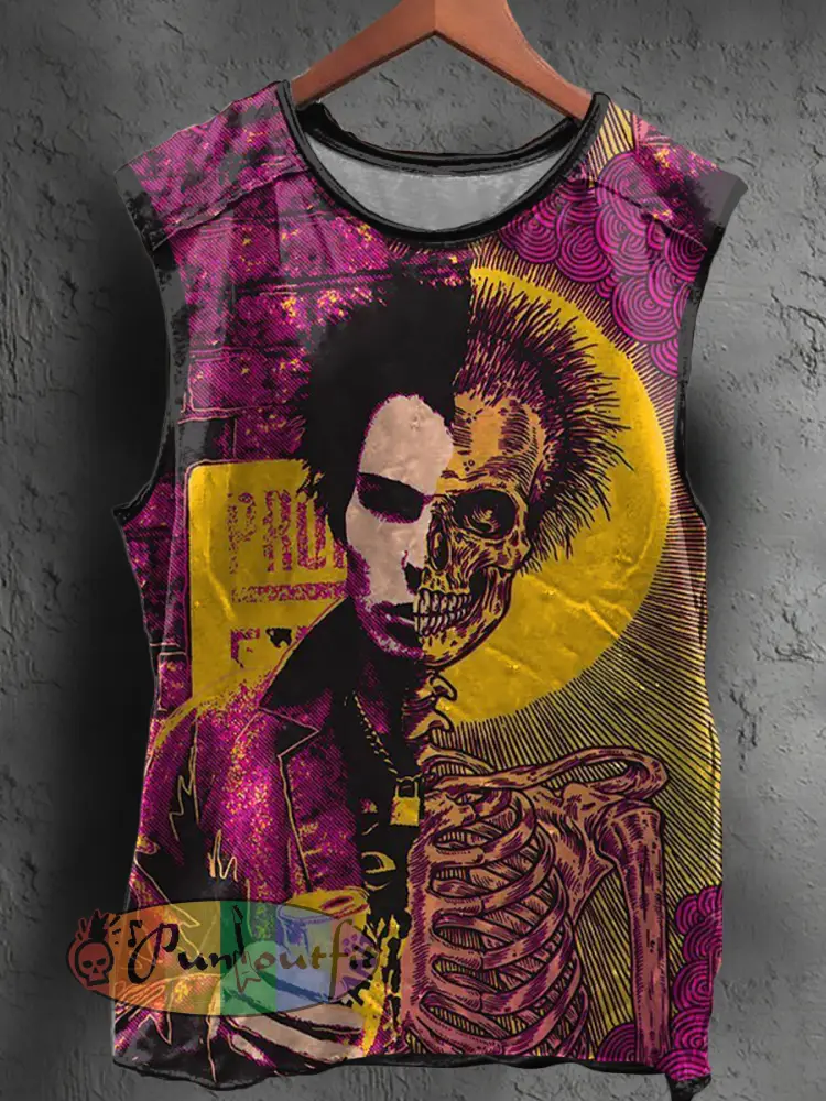 Unisex UK Punk Music Lover Printed Tank Tops