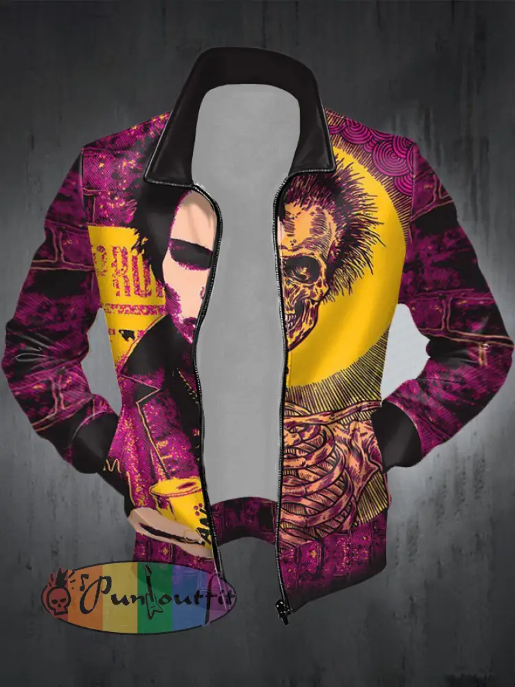 Unisex UK Punk Music Lover Printed Coat