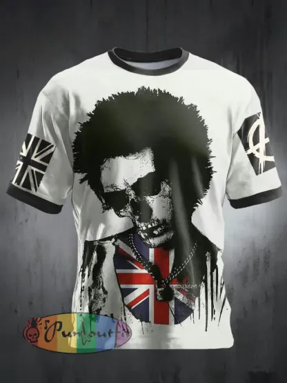 Unisex UK Punk Music Lover Printed T-shit