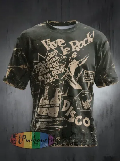 Unisex UK Punk Music Lover Printed T-shit