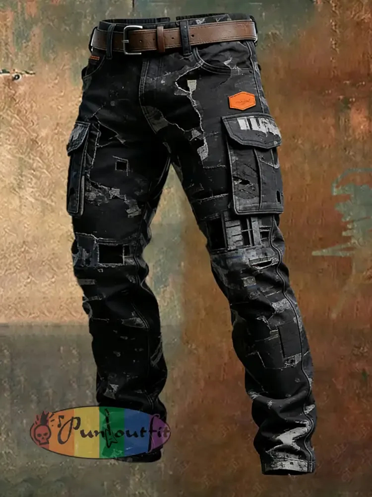 Men’s Retro Business Style Casual Work Trousers
