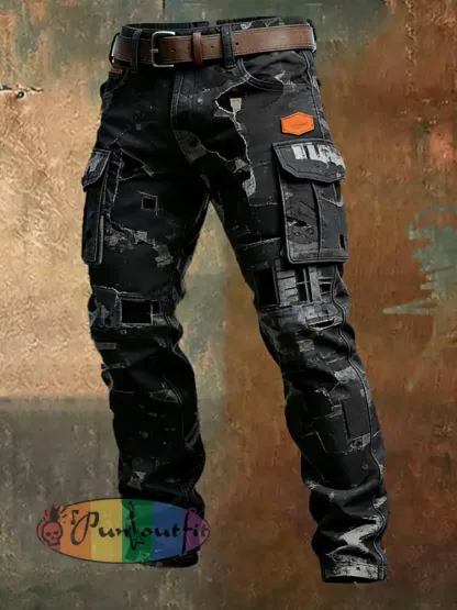 Men’s Retro Business Style Casual Work Trousers