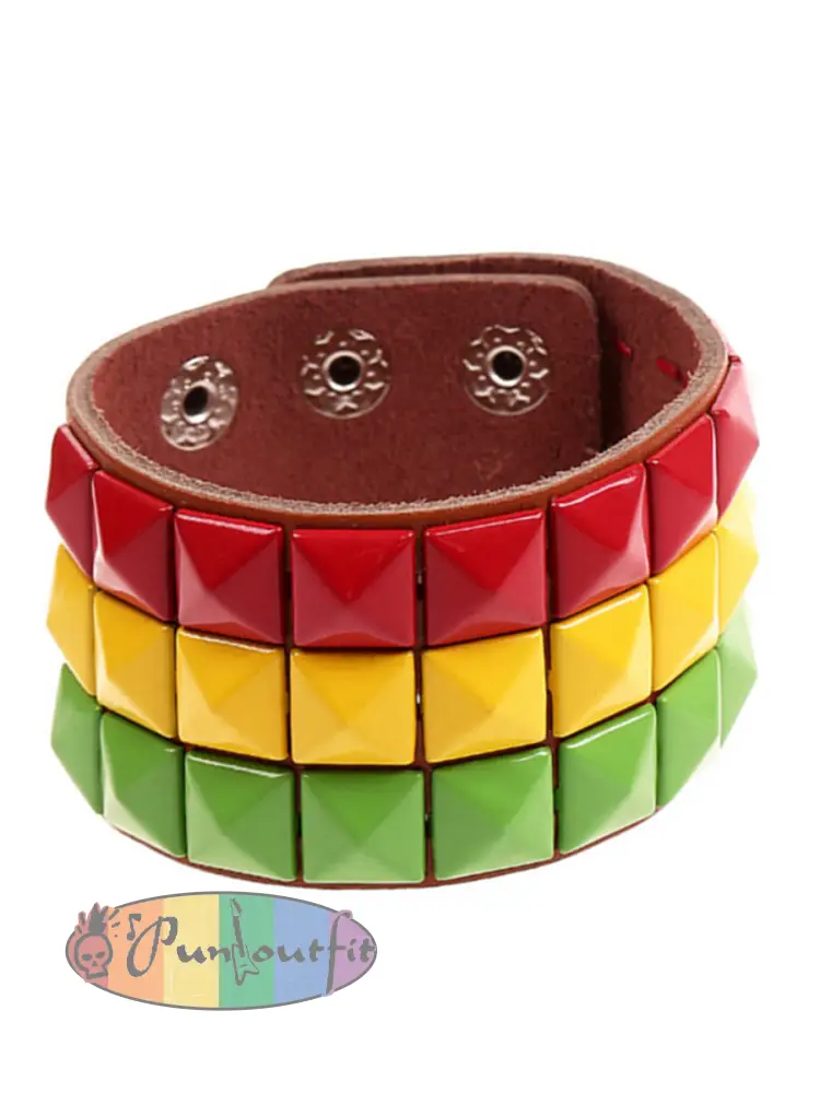 Unisex Jamaican Reggae Leather Bracelet - As picture · ONE
