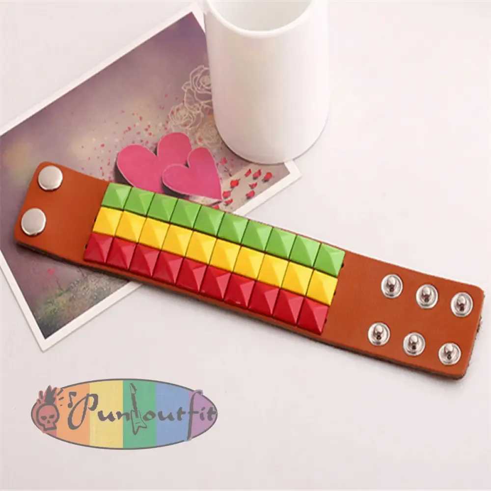 Unisex Jamaican Reggae Leather Bracelet - As picture · ONE