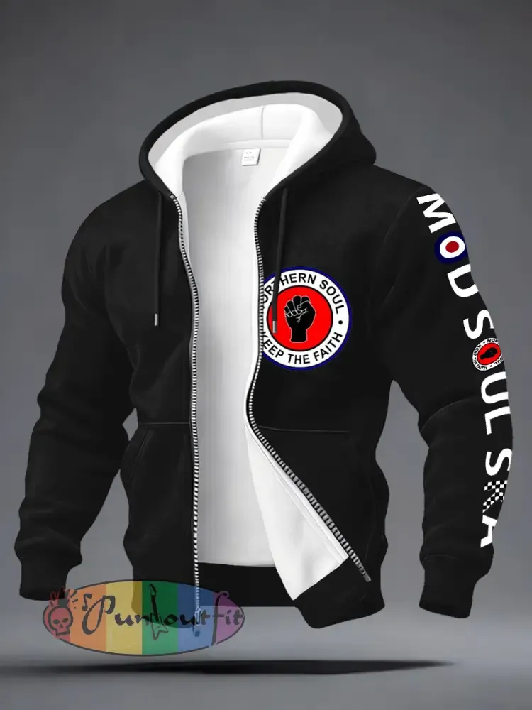 Men’s UK Music Northern Soul Lover Zip-Up Hoodie